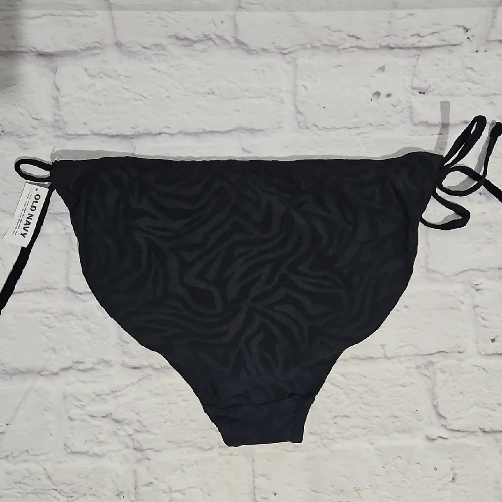 Old Navy Black Tie-Side Bikini Bottom